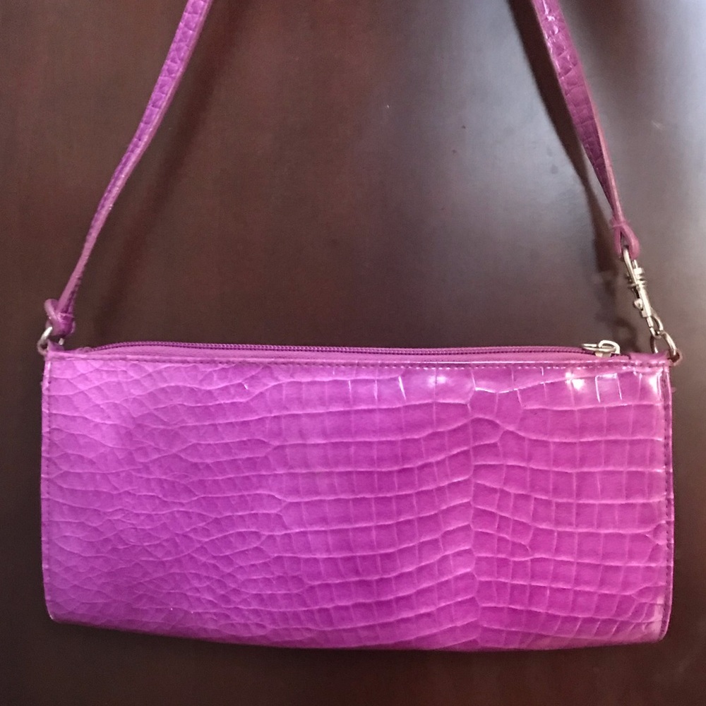 Faux leather shoulder bag